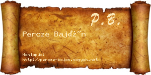 Percze Baján névjegykártya